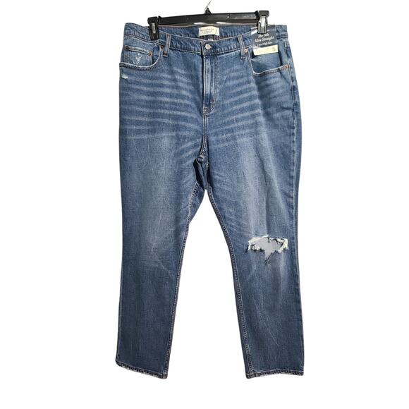 A & F The 90s Slim Straight Ultra High Rise Curve Love Jeans Size 34S NWT - Picture 1 of 6